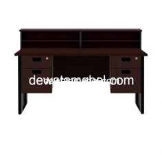 Meja Kantor Ukuran 160 - EXPO MP 160 + MP H02 + MP H02 + MP RC 160 / Mahogany 